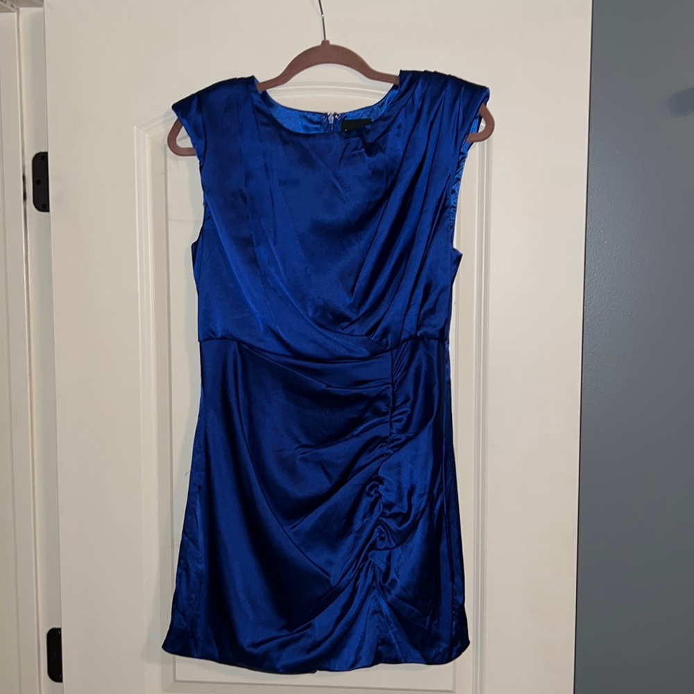 Adara Ruched Mini Dress - Royal Blue
